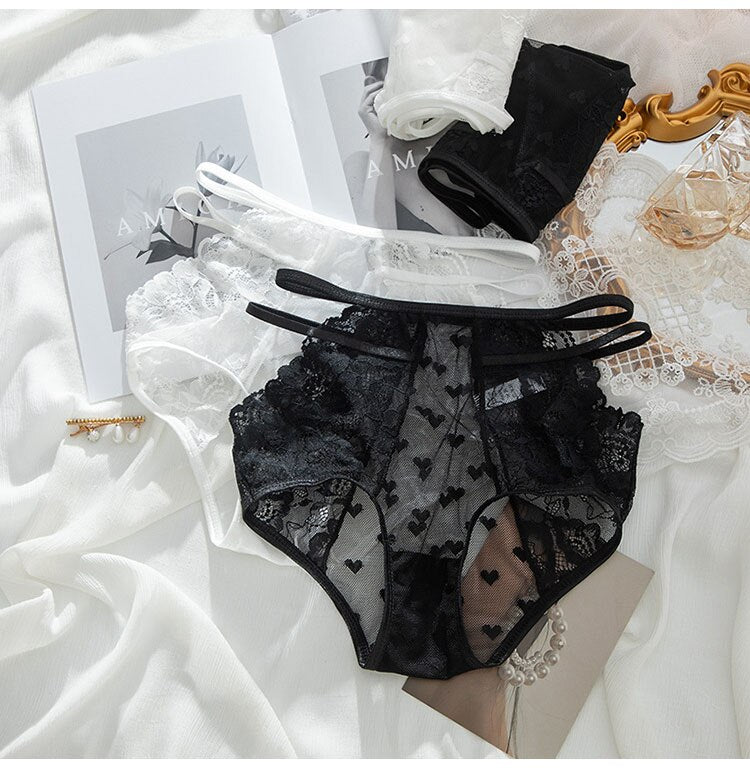 Hollow Out Lace Lingerie Seamless Panties Transparent Underwear