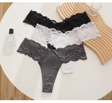 2Pcs/Lot Lace Lingerie Temptation Low-waist Panties Transparent G String Thong Seamless Underwear Intimates