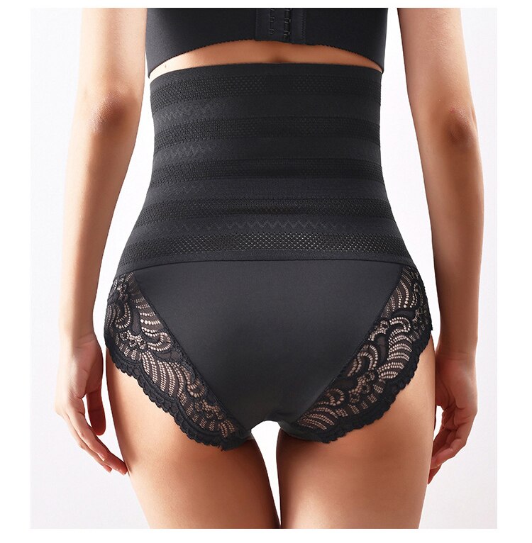 High Waist Shaping Panties Lace Breathable Body Shaper Slimming Tummy Underwear
