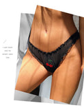 2Pcs/Lot Lace Lingerie Temptation Low-waist Panties Fruit Ins Embroidery Transparent Briefs Seamless Underwear