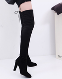 Thigh High Faux Suede Stiletto Boots