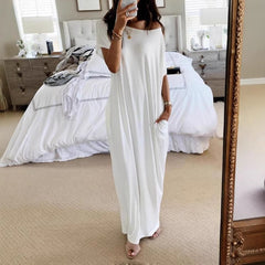 Off-Shoulder Loose Maxi Dress