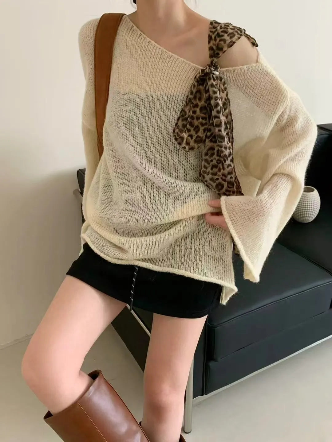Long Sleeve Loose Oversized Casual Knitted Top