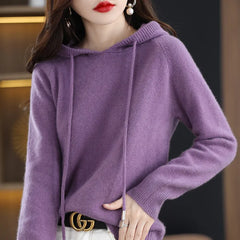 Hooded Knit Pullover Sweater