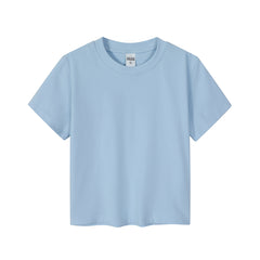 Slim-Fit Cotton-Blend Short Sleeve Crop Top