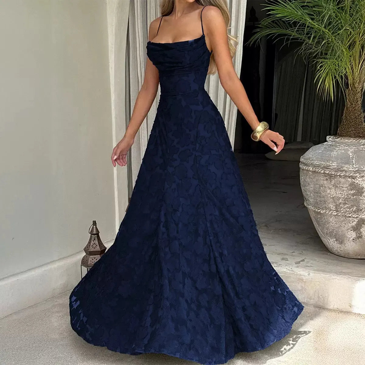 Lace Floral Maxi Dress
