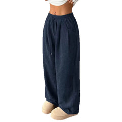 Drawstring Waist Straight Leg Casual Pants