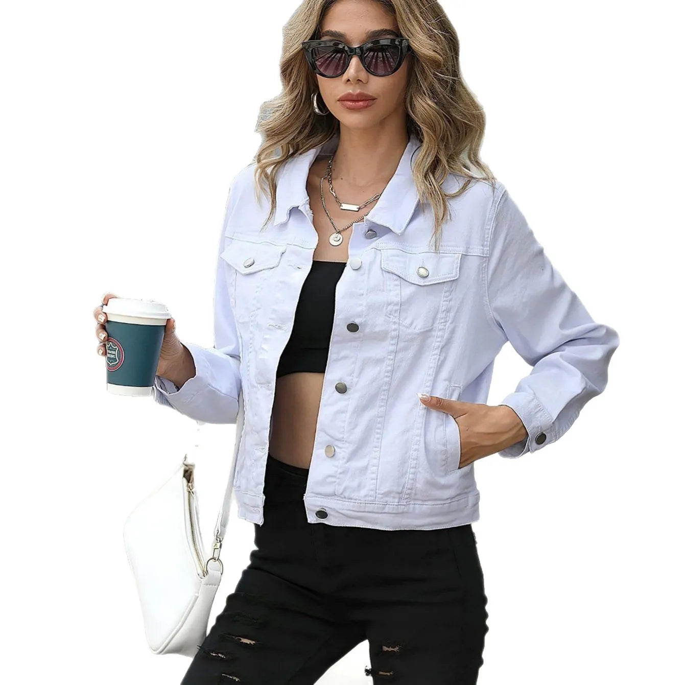 Casual Oversized Button Down Jean Coat