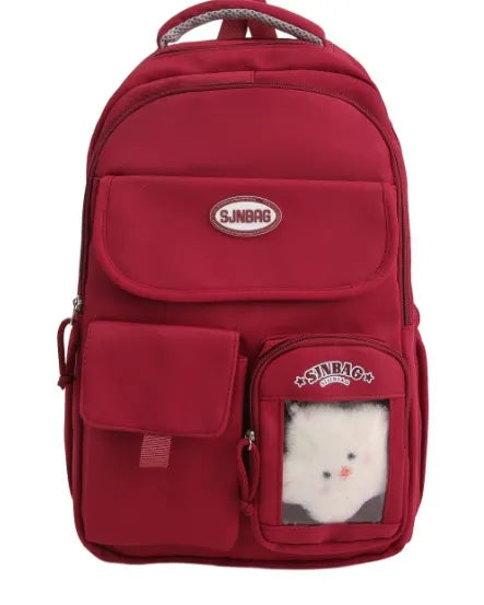 Student Teen Unisex Flip Top Nylon Youth Campus Backpack