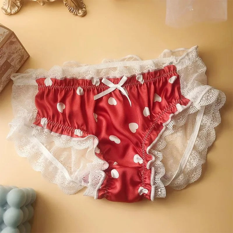 Lace Gauze Print Underpant Brief Panty
