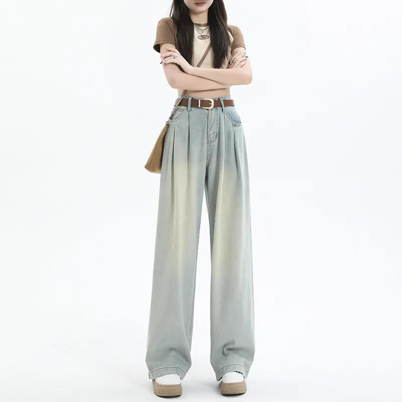High Waist Wide Leg Jeans,
