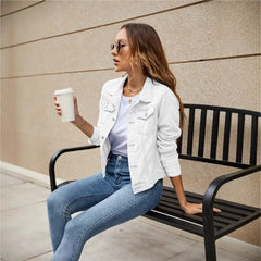 Casual Oversized Button Down Jean Coat