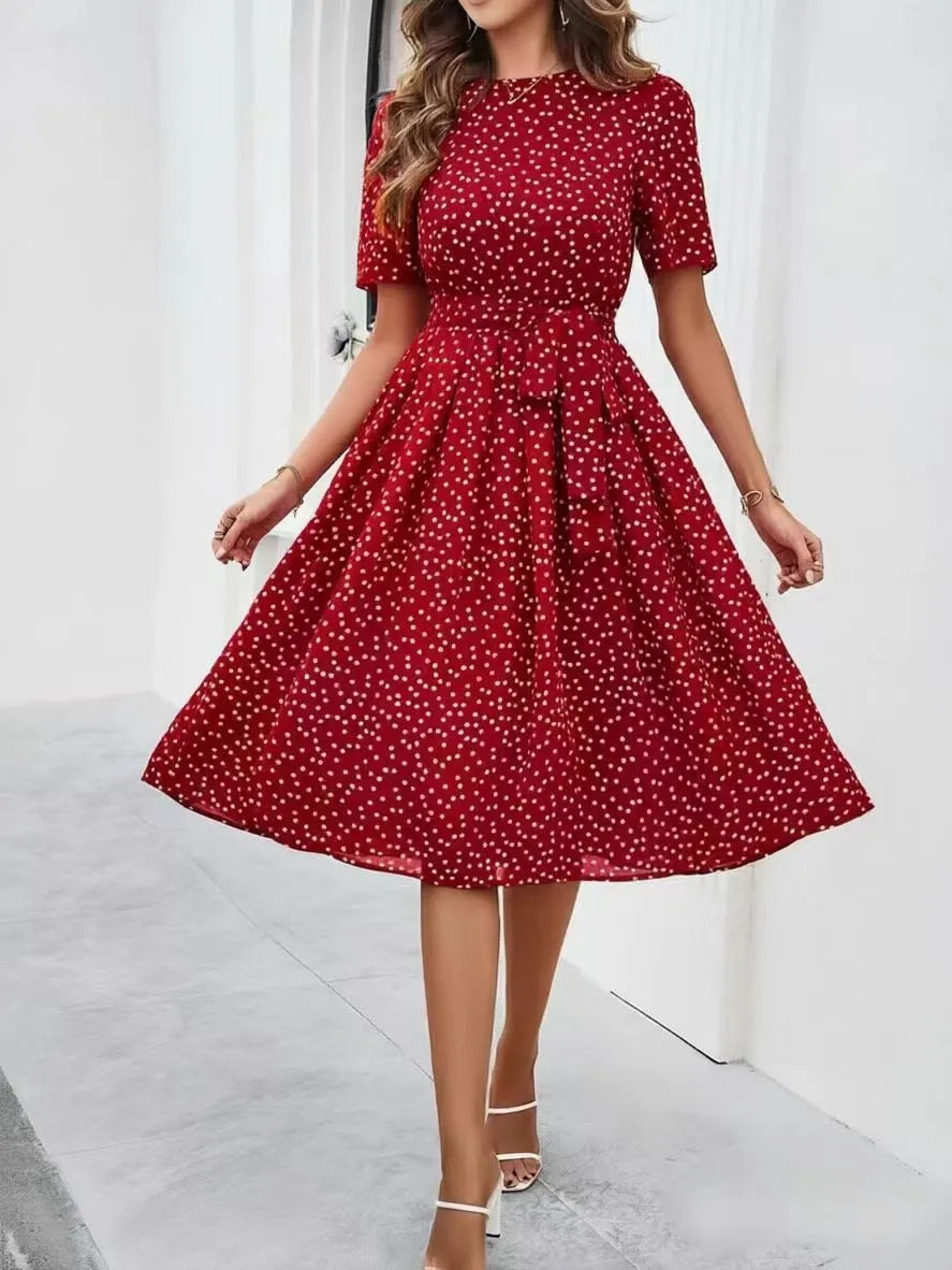 Line Midi Casual Daily Outfit Dress