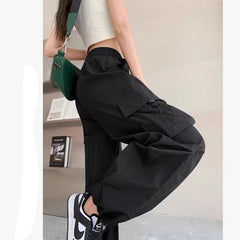 Drawstring Waist Cargo Pants