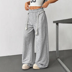High Waist Loose Wide Leg Sweatpants Streetwear Casual Trousers
