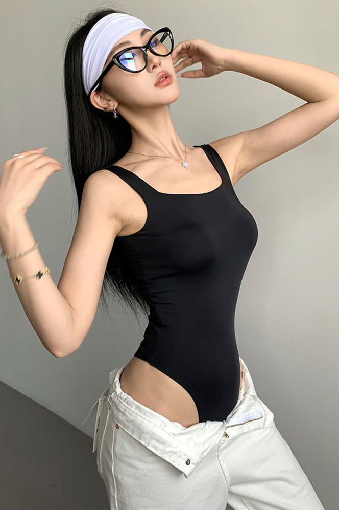 Bodycon Sleeveless Bodysuit Swimsuit
