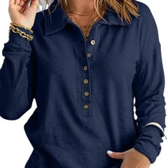 Waffle Knit Henley Top