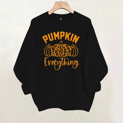 Halloween Pumpkin Letter Graphic Sweatshirt