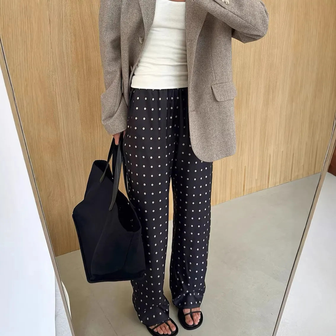 Polka Dot Wide Leg Pants