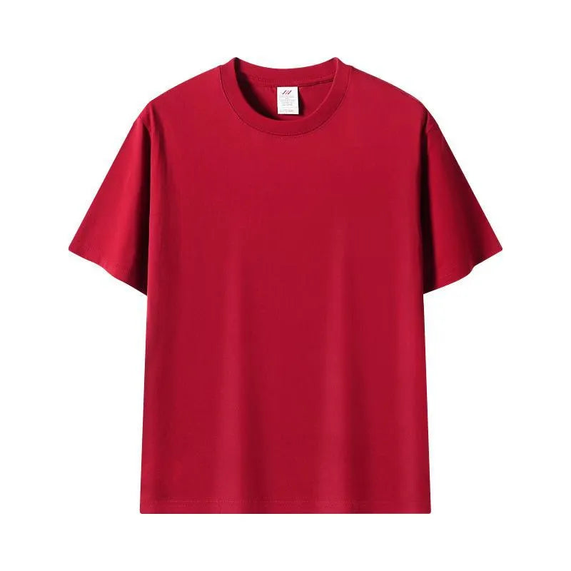 Basic Solid Crew Neck Loose Short Sleeve T-Shirt