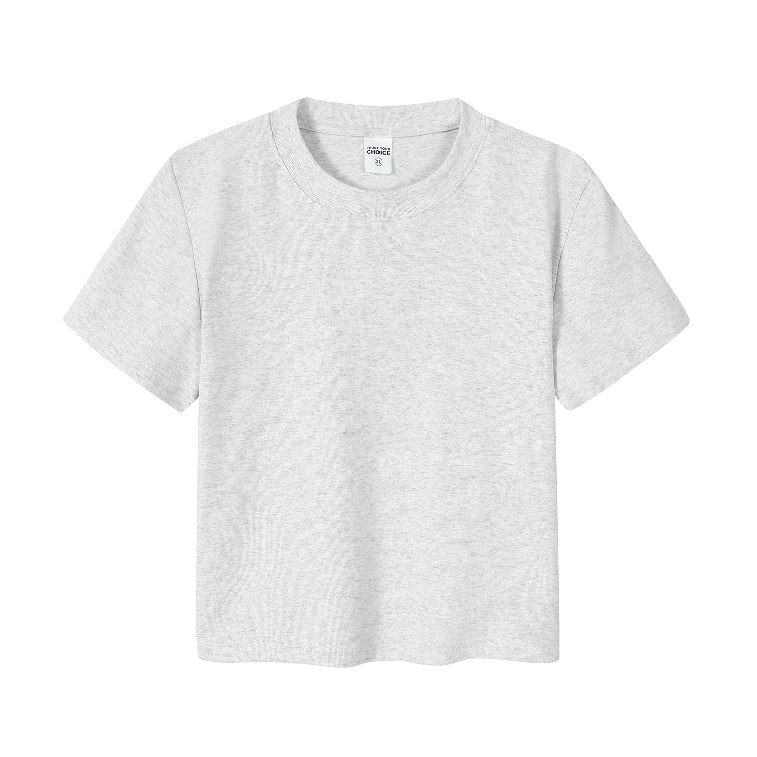Slim-Fit Cotton-Blend Short Sleeve Crop Top