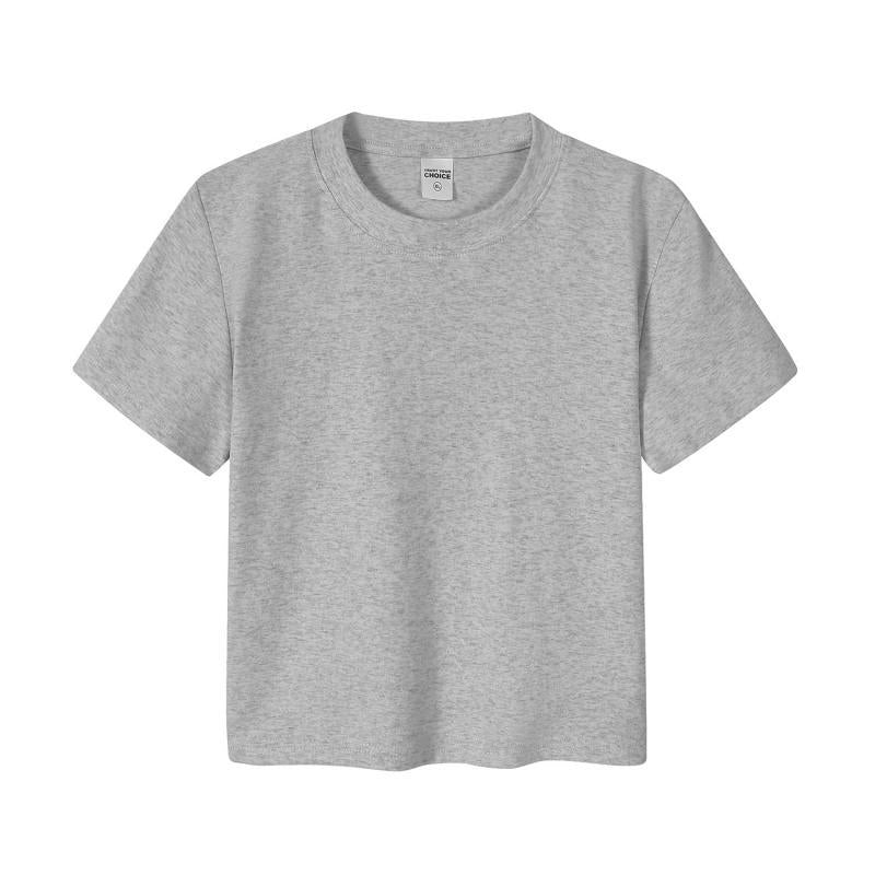 Slim-Fit Cotton-Blend Short Sleeve Crop Top