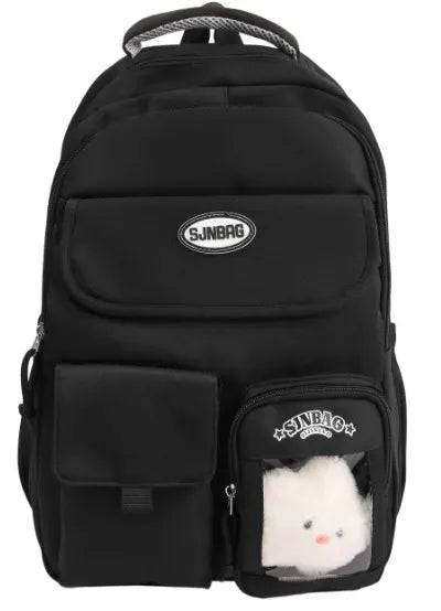 Student Teen Unisex Flip Top Nylon Youth Campus Backpack