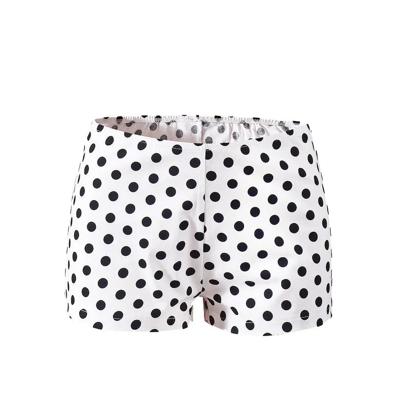Polka Dot Halter Cutout Crop Top & Capri Pants Two Piece Set