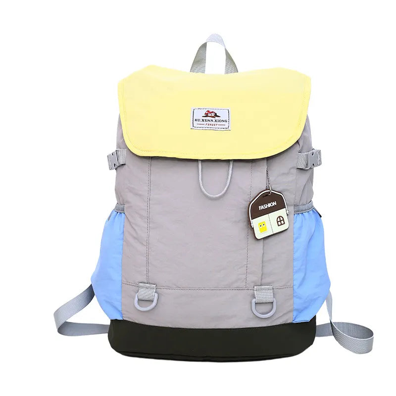 Student Teen Unisex Flip Top Nylon Youth Campus Backpack