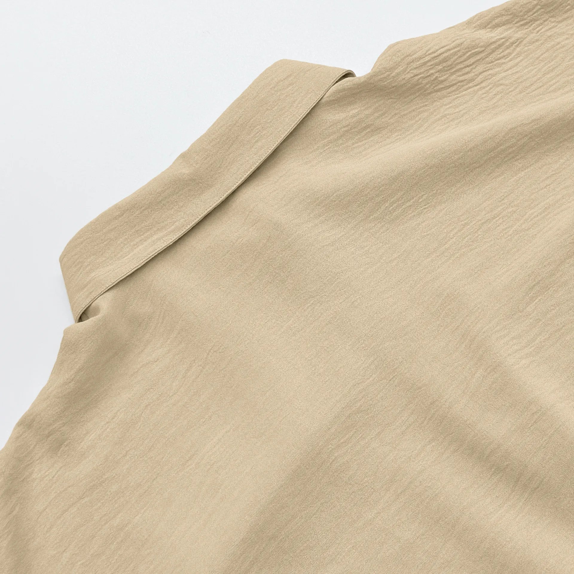 Casual Lapel Button Drawstring Waist Cargo Shirt Midi Dress