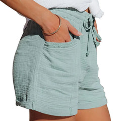 High Waist Wide Leg Casual Shorts