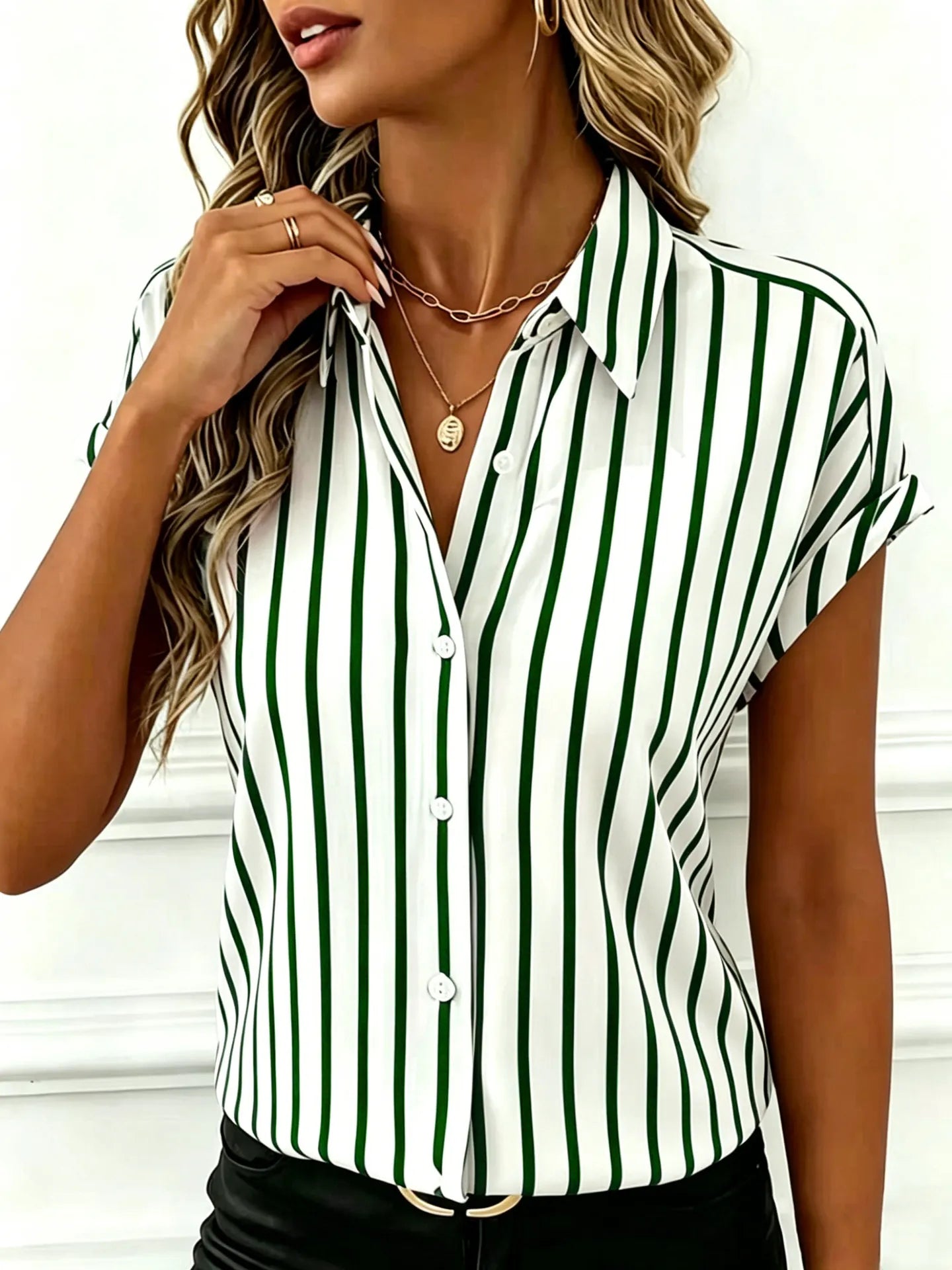 Striped Button Down Shirt