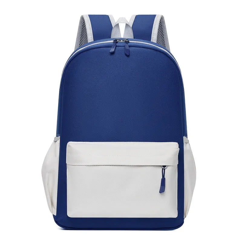 School Backpack Student Teen Kids Color Block Ultra Light Kids School Bag
