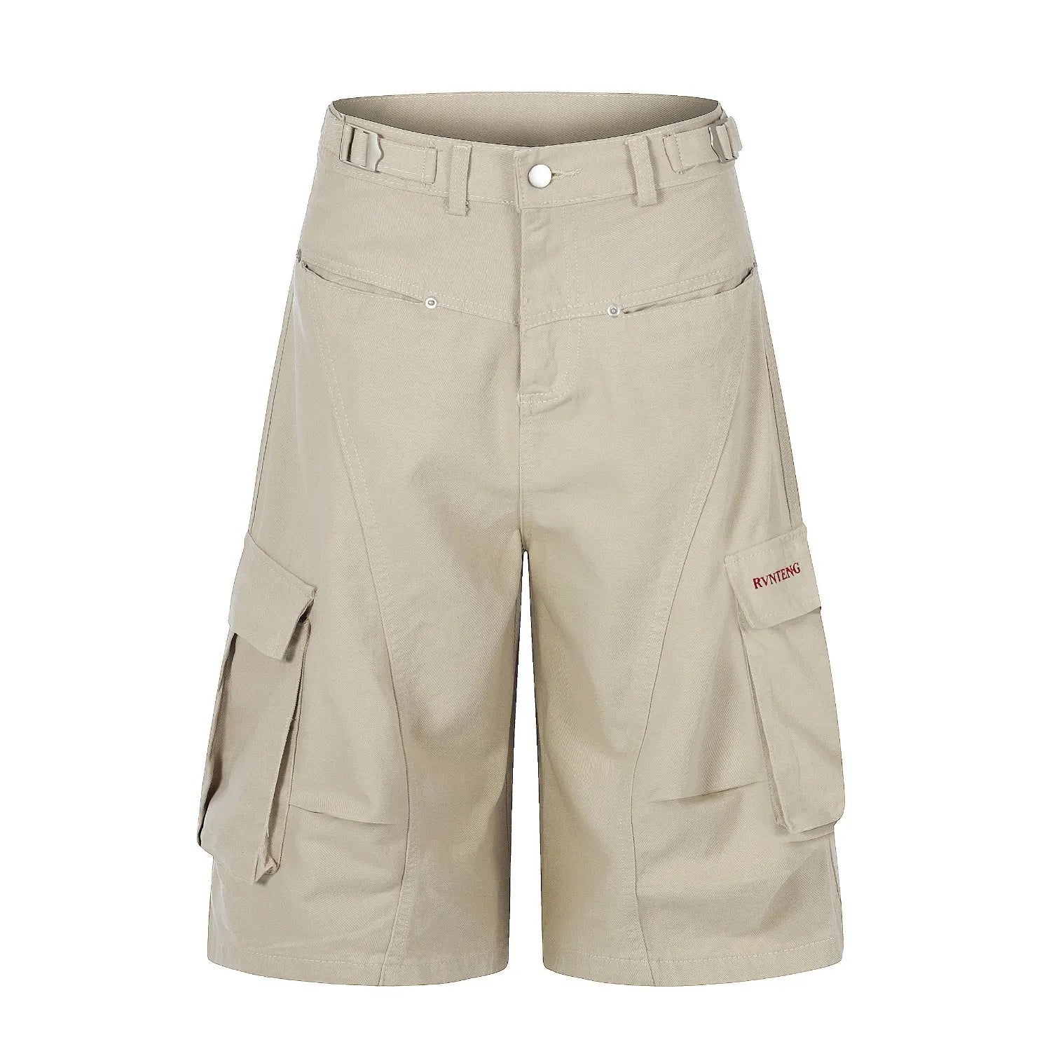 High Waist Loose Cargo Cropped Straight Pants