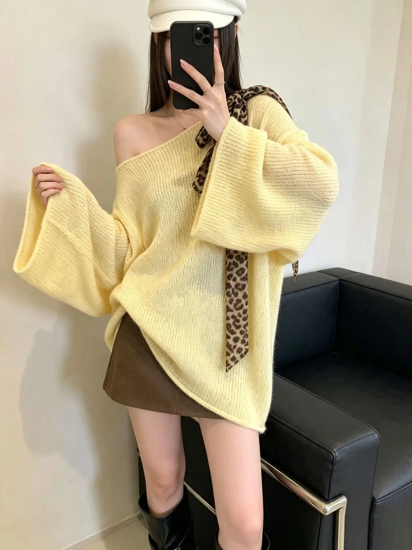 Long Sleeve Loose Oversized Casual Knitted Top