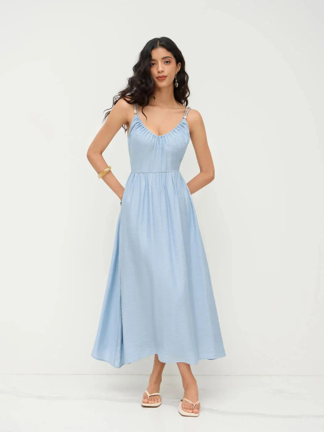 Spaghetti Strap Midi Dress