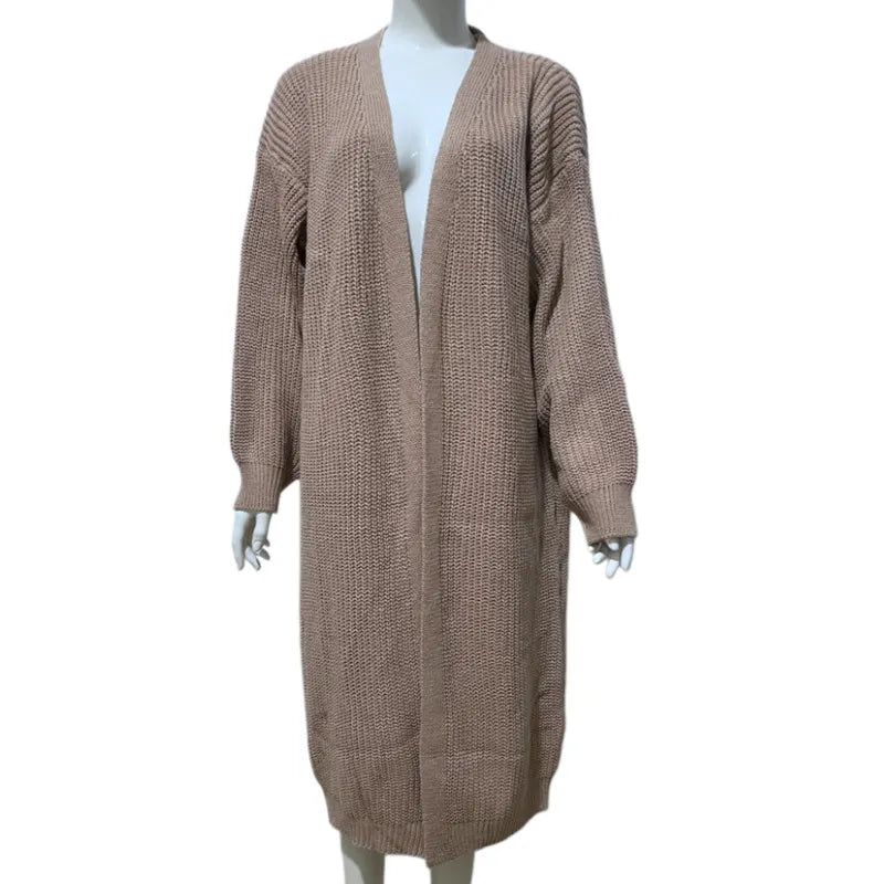 Oversized Ribbed Long Knit Cardigan for Open Front Maxi Sweater Jacket