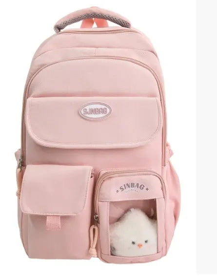 Student Teen Unisex Flip Top Nylon Youth Campus Backpack