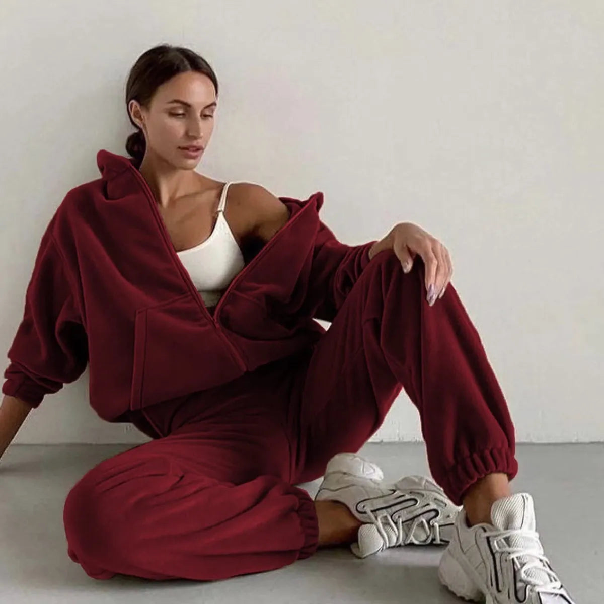 Blue Zip-Up Hoodie & Jogger Pants Set