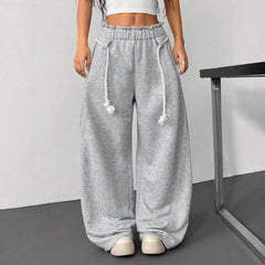 High Waist Loose Wide Leg Sweatpants Streetwear Casual Trousers