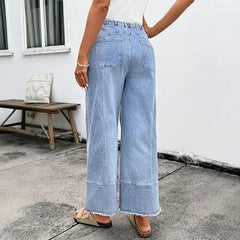 High Waist Loose Cropped Jeans