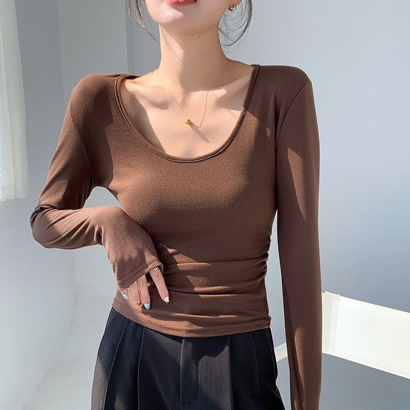 U-Neck Long Sleeve Top