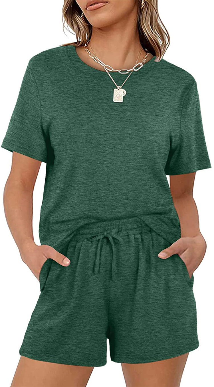 Pink Crew-Neck Short-Sleeve T-Shirt