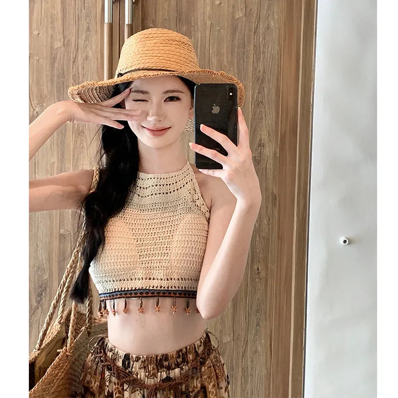 Vintage Ethnic Print High Waist Wide Leg Long Pants