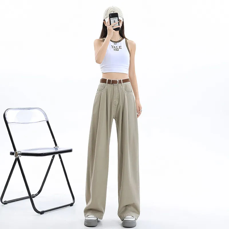 High Waist Wide Leg Jeans,