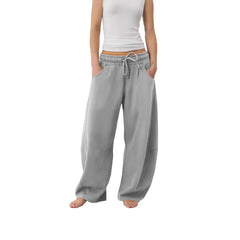 Mid Waist Drawstring Loose Sweatpants