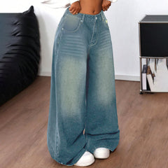 High Waisted Wide Leg Baggy Jeans