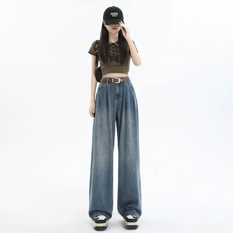 High Waist Wide Leg Jeans,