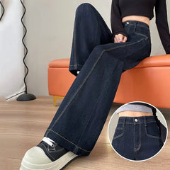 High Waist Wide Leg Denim Jeans