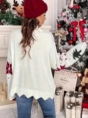 Christmas Tree Snowflake Knit Sweater